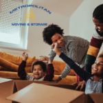 family packing boxes Metropolitan Moving & Storag