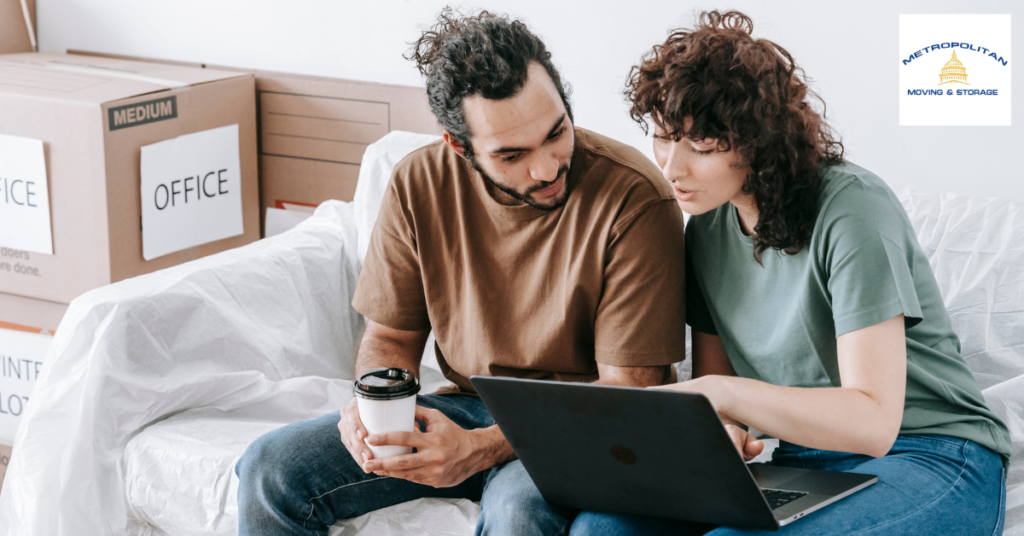 two people planning a move Metropolitan Moving & Storage